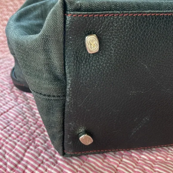 Escada Leather and Denim bag - Picture 4 of 7